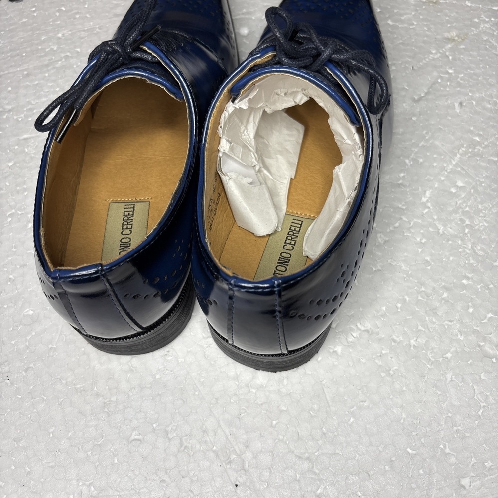 Antonio Cerrelli Blue Lace-up Men's Dress Shoes Sizes 9 - Picture 4 of 8